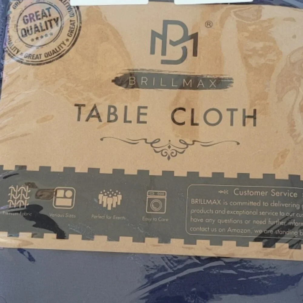 Navy Rectangular Tablecloths 60x126in, fits 6ft or 8ft tables.